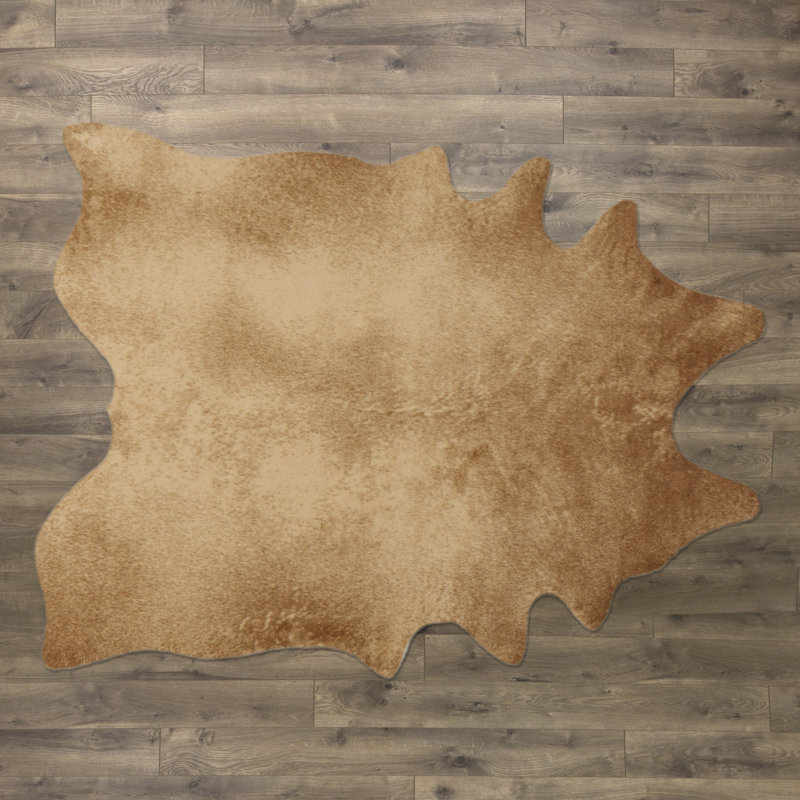 Freya Faux Cowhide Tan Area Rug & Reviews Joss & Main